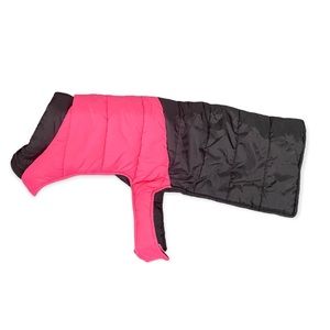 Dog Grreat Choice Pink Black Puffer Coat L